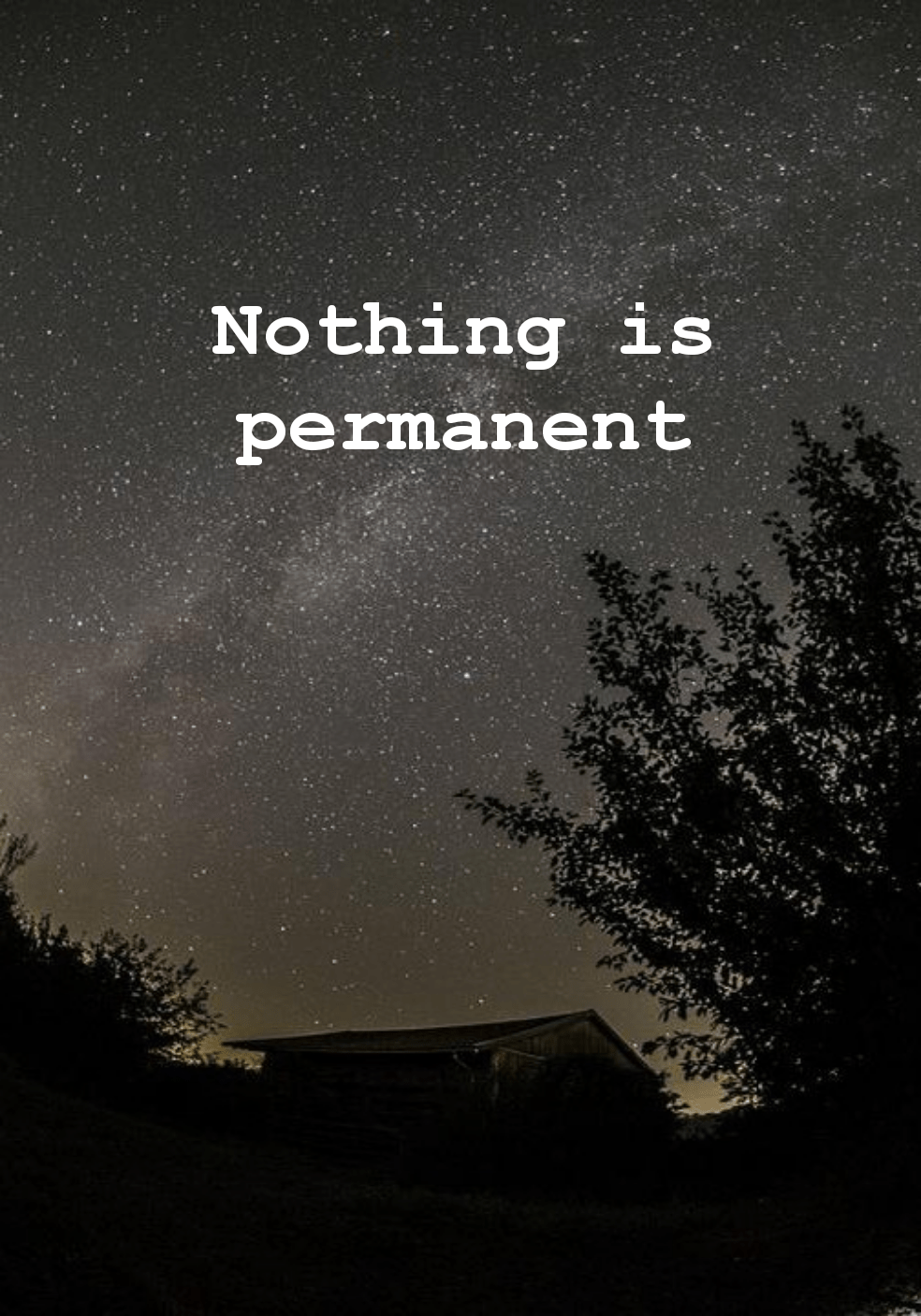 984x1406 Nothing Is Permanent. English Inspirational Poem. Tista Marina Das