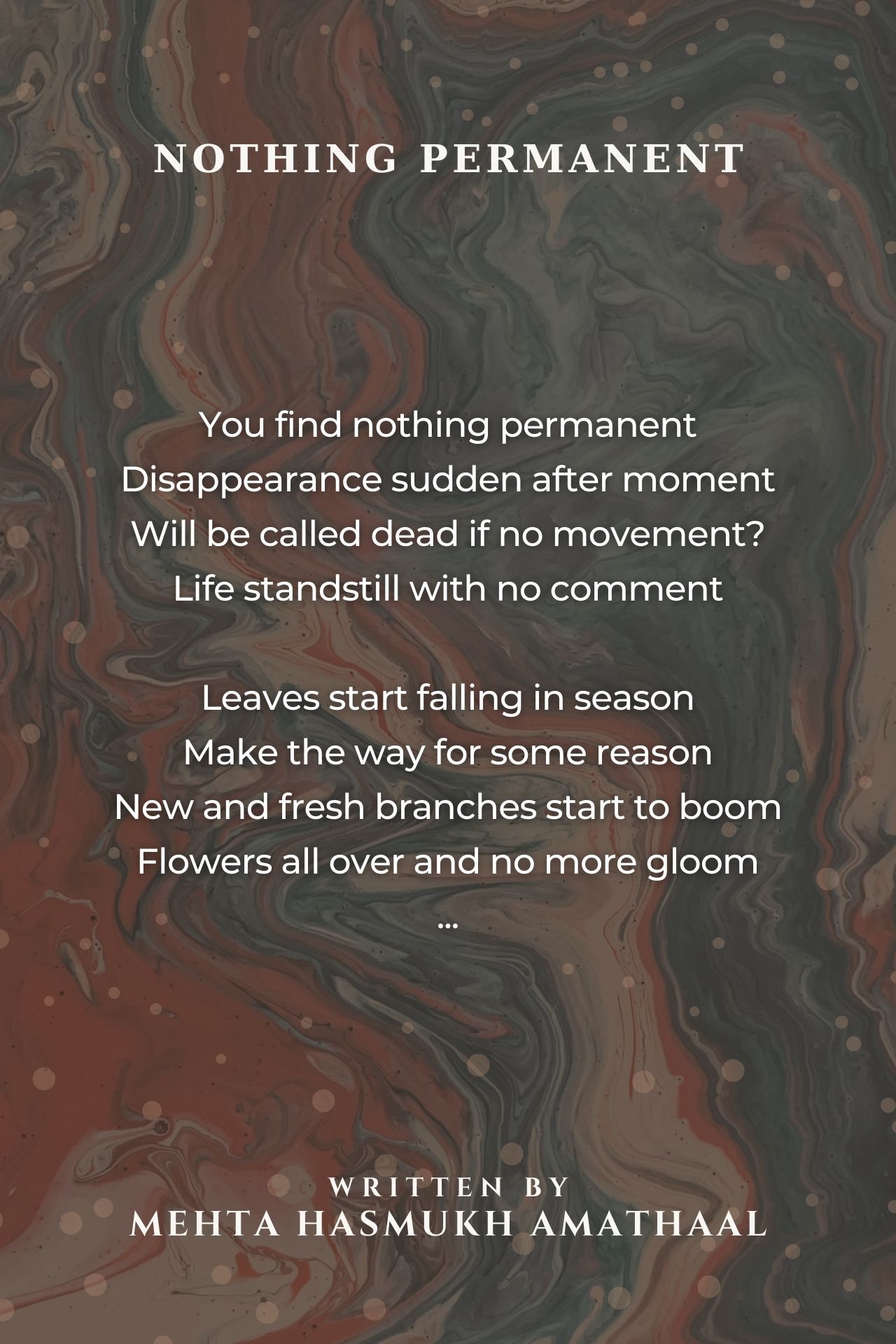 1280x1920 Nothing Permanent Permanent Poem by Mehta Hasmukh Amathaal