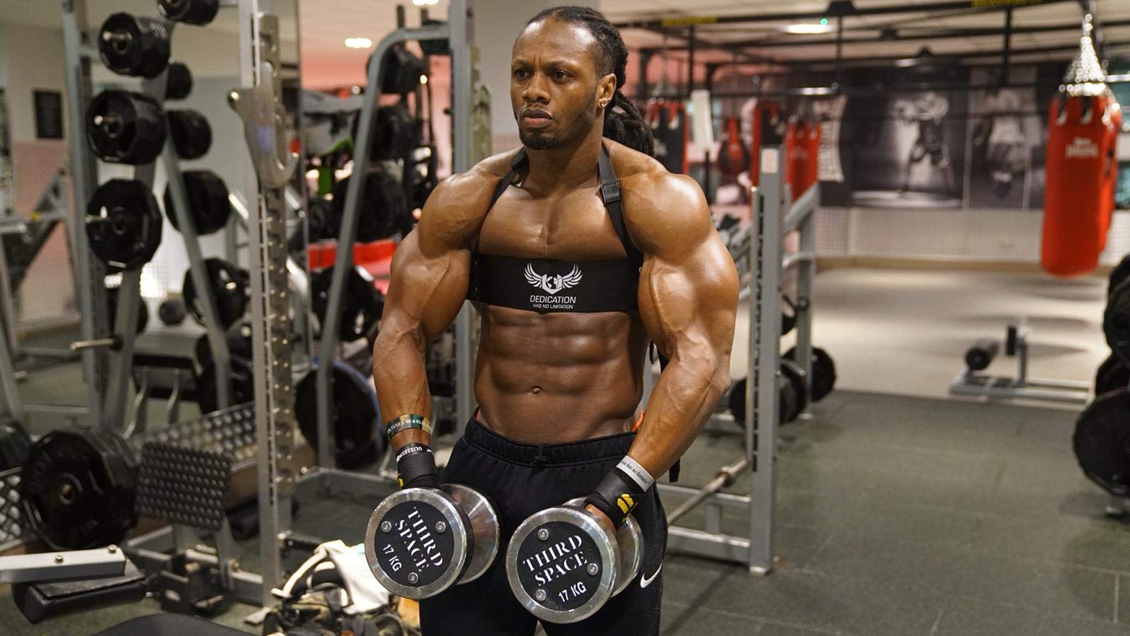 1600x900 U APPAREL Arm Blaster by Ulisses Jr Premium Bicep Curl Support Isolator Heavy Duty Adjustable Bodybuilding Gym Curling Biceps Bomber Straps Pro Isolation Fitness for Arm Size & Strength Black