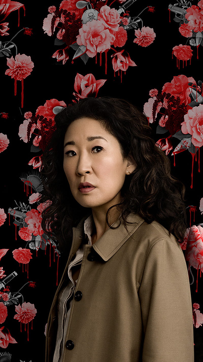 800x1423 Villianelle half duo, greys anatomy, half and half, killing eve, sandra oh, HD phone wallpaper