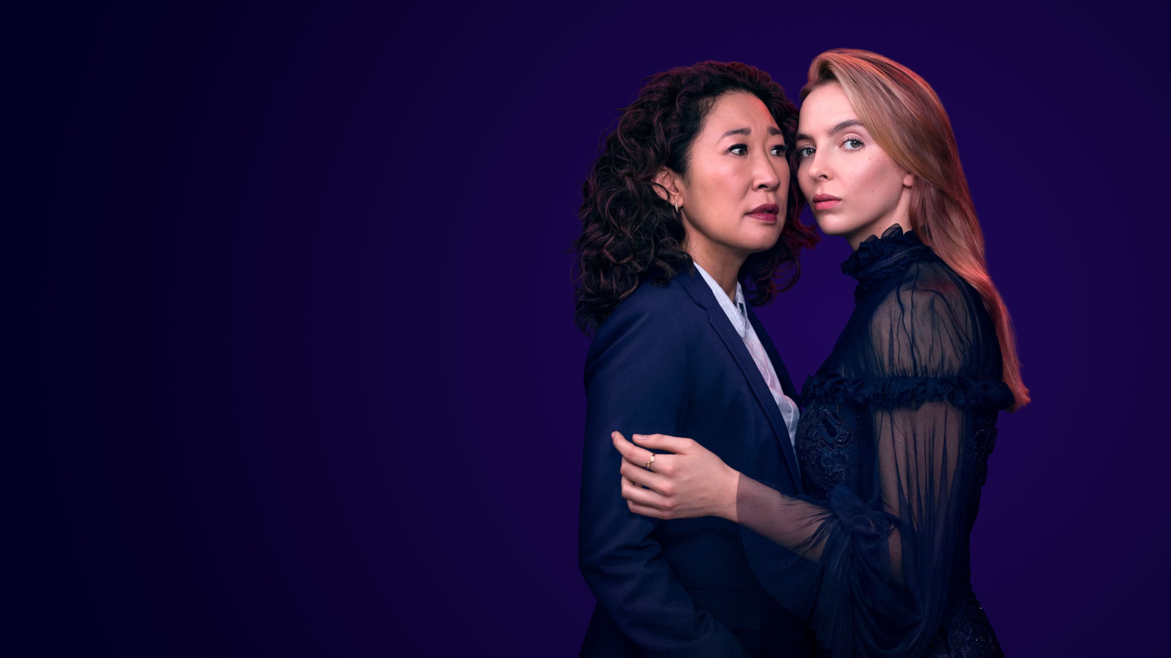 4000x2250 Desktop wallpaper: Jodie Comer, Tv Show, Killing Eve, Sandra Oh 4K free download for PC. 1033715