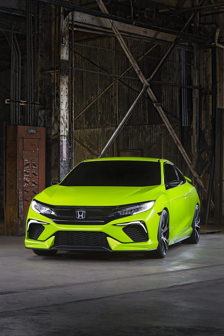 728x1092 HD wallpaper: honda civic concept car, mode of transportation, motor vehicle