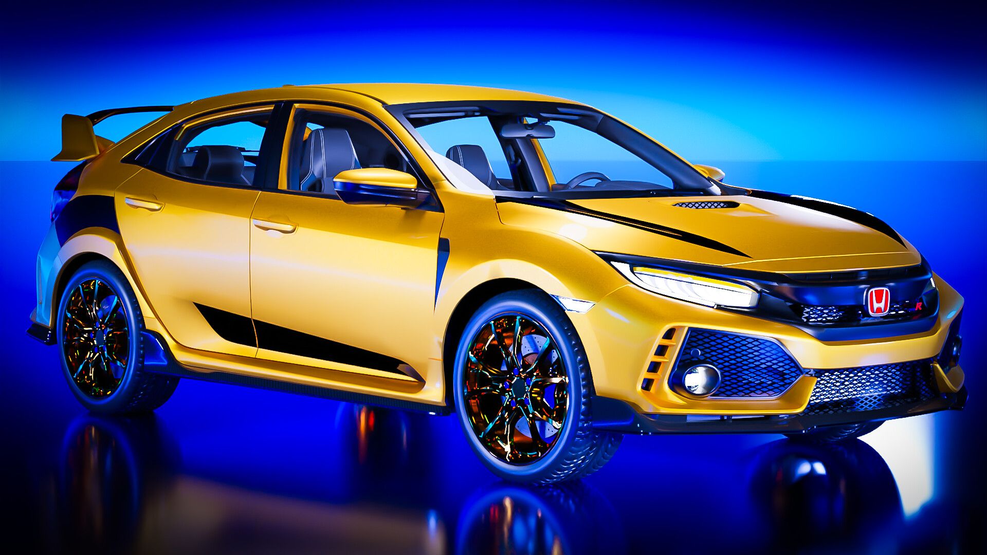 1920x1080 Honda Civic Modified Render and Post