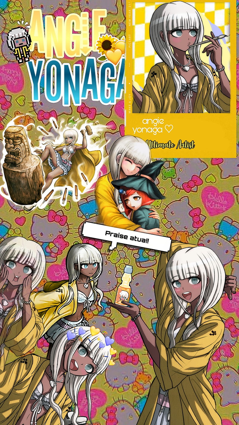 800x1421 Angie Yonaga Edit, angie yonaga, anime, cute, drv HD phone wallpaper