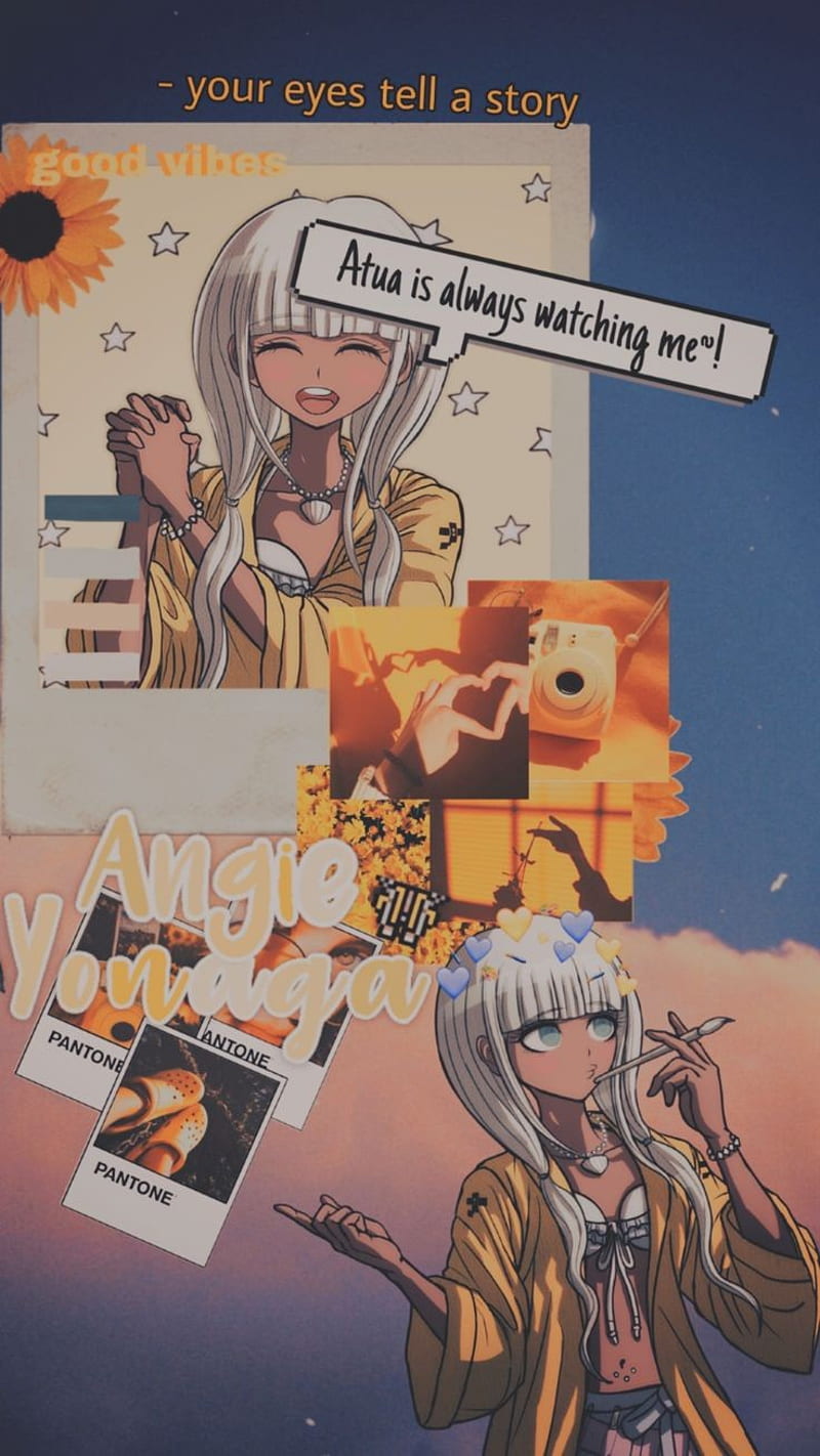 800x1422 Angie Yonaga, aesthetic, angie, danganronpa, v yellow, HD phone wallpaper