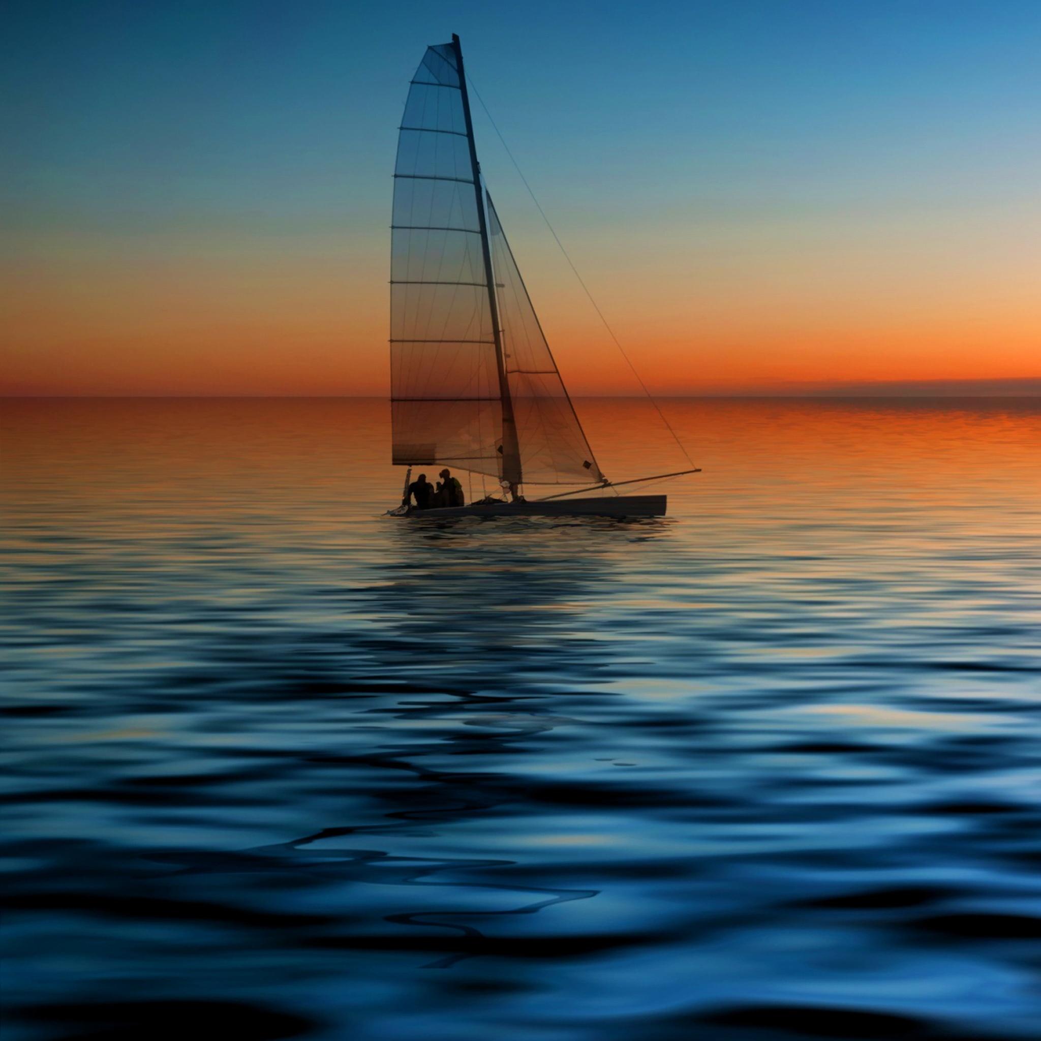 2048x2048 Sailboat Wallpaper. Sailboat Wallpaper, Sailboat Sunset Wallpaper and Chicago Sailboat Wallpaper