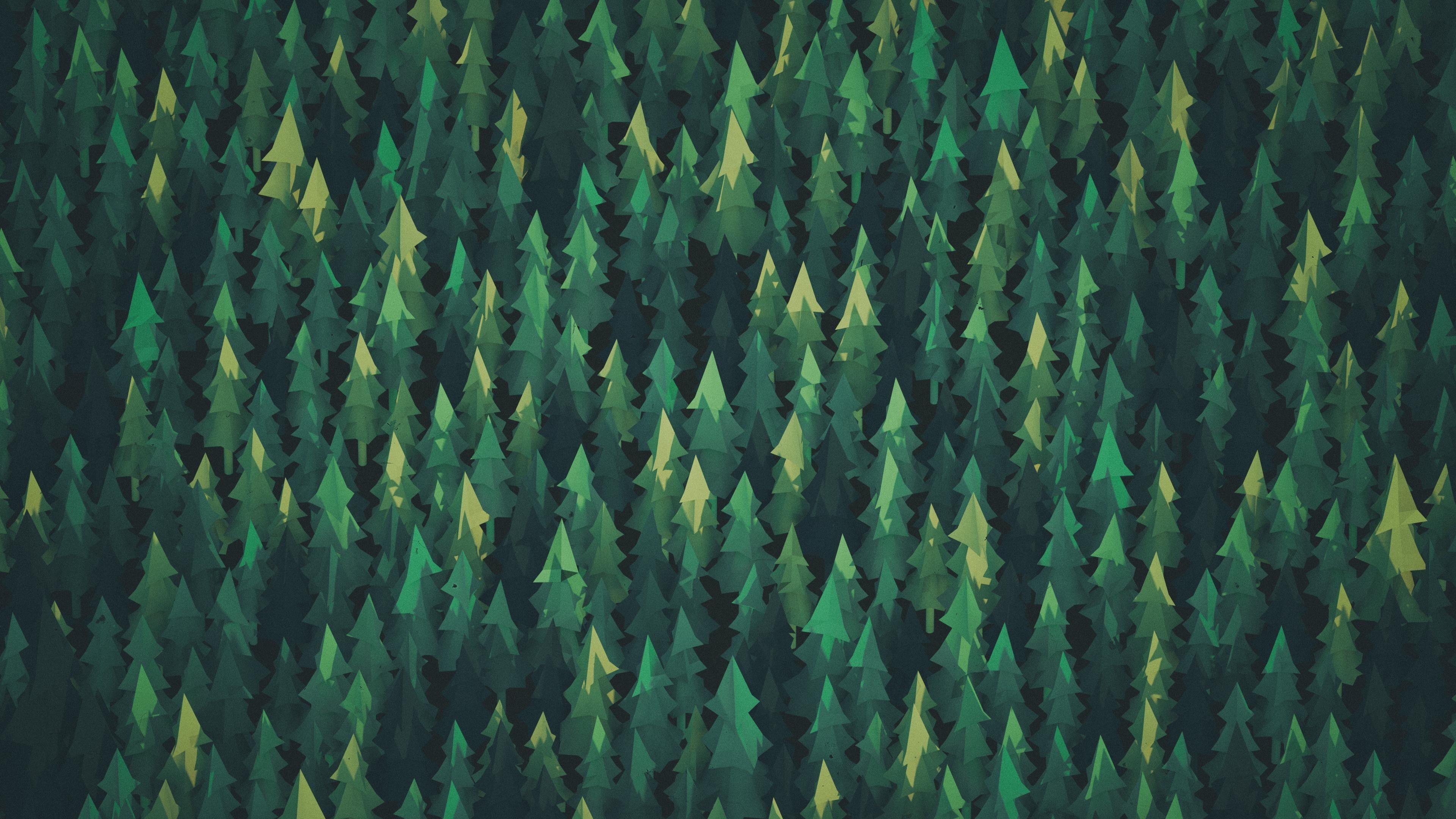 3840x2160 trees, nature, digital artx2160 Wallpaper