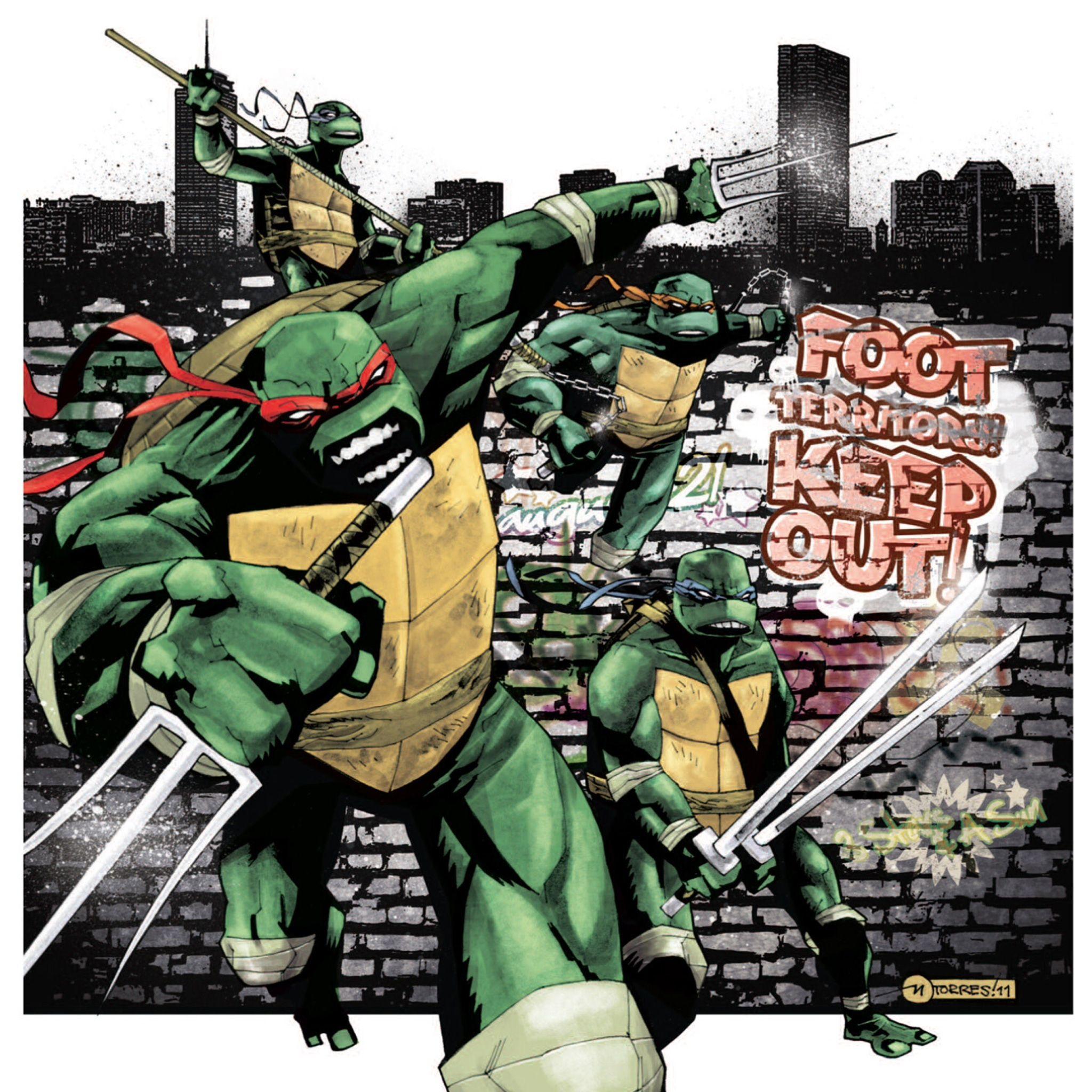 2048x2048 Teenage Mutant Ninja Turtles Idw Comic Ipad Wallpaper Laser Time 04