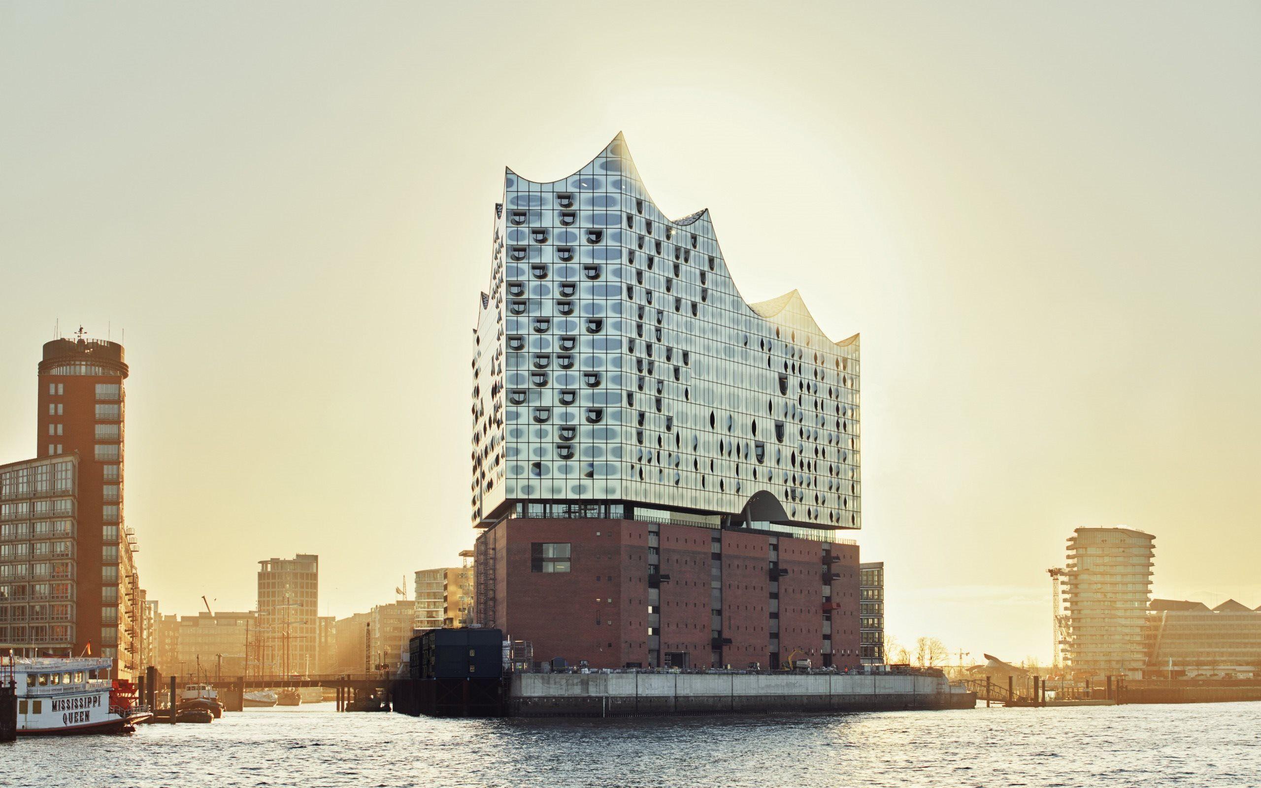 2560x1600 Download wallpaper The Elbe Philharmonic, Hamburg, Germany, Elbe, modern architecture, Elbe Philharmonic Hall, Grasbrook for desktop with resolution 2560x1600. High Quality HD picture wallpaper