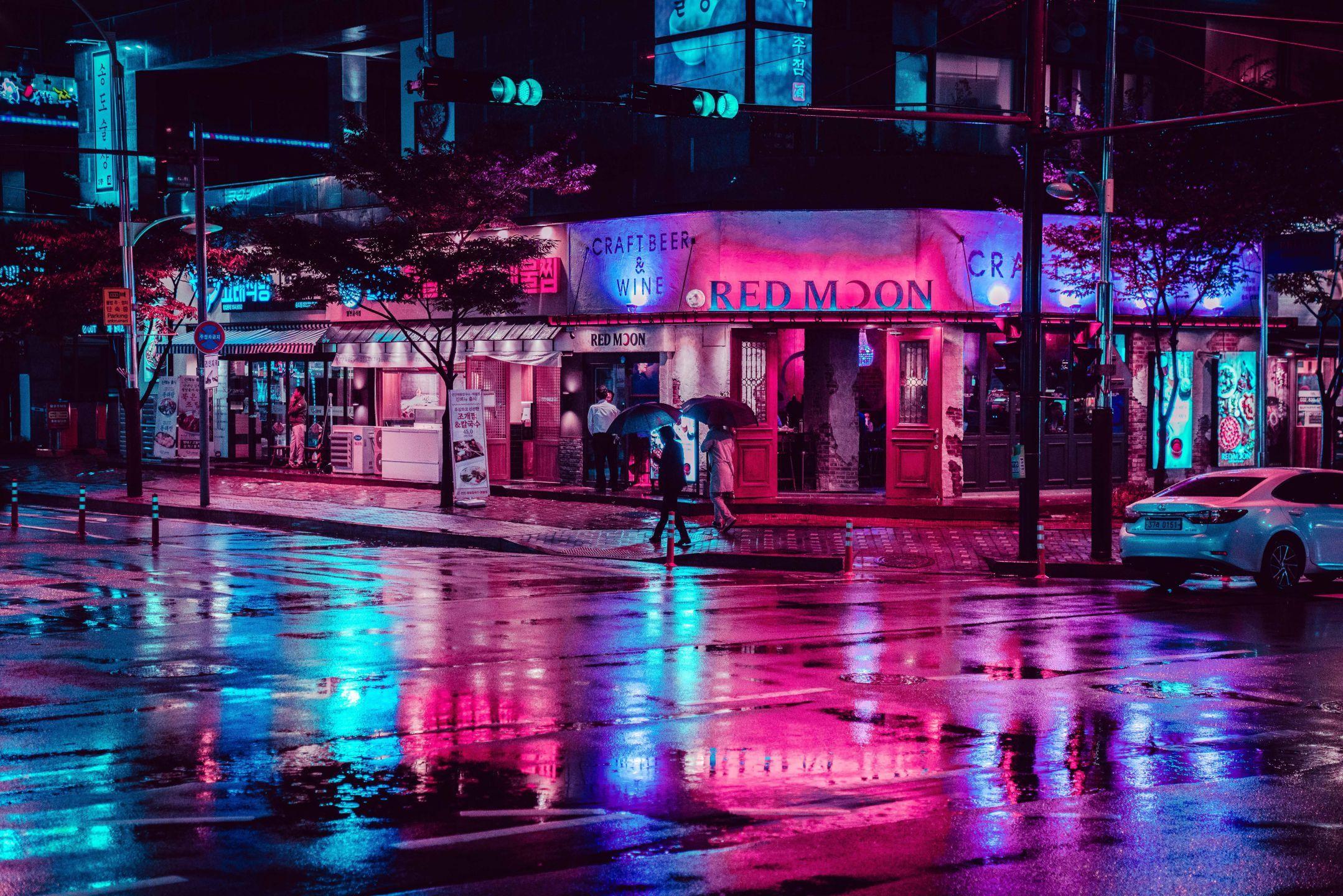2158x1440 Wallhaven 704412 Street Night Photography, Download Wallpaper