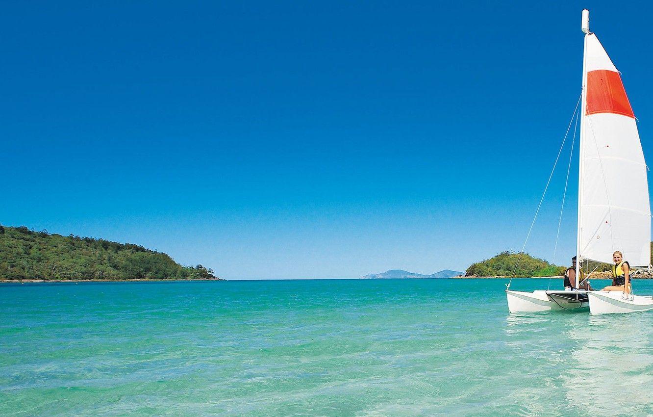 1332x850 Wallpaper sea, summer, mood, catamaran image for desktop, section природа