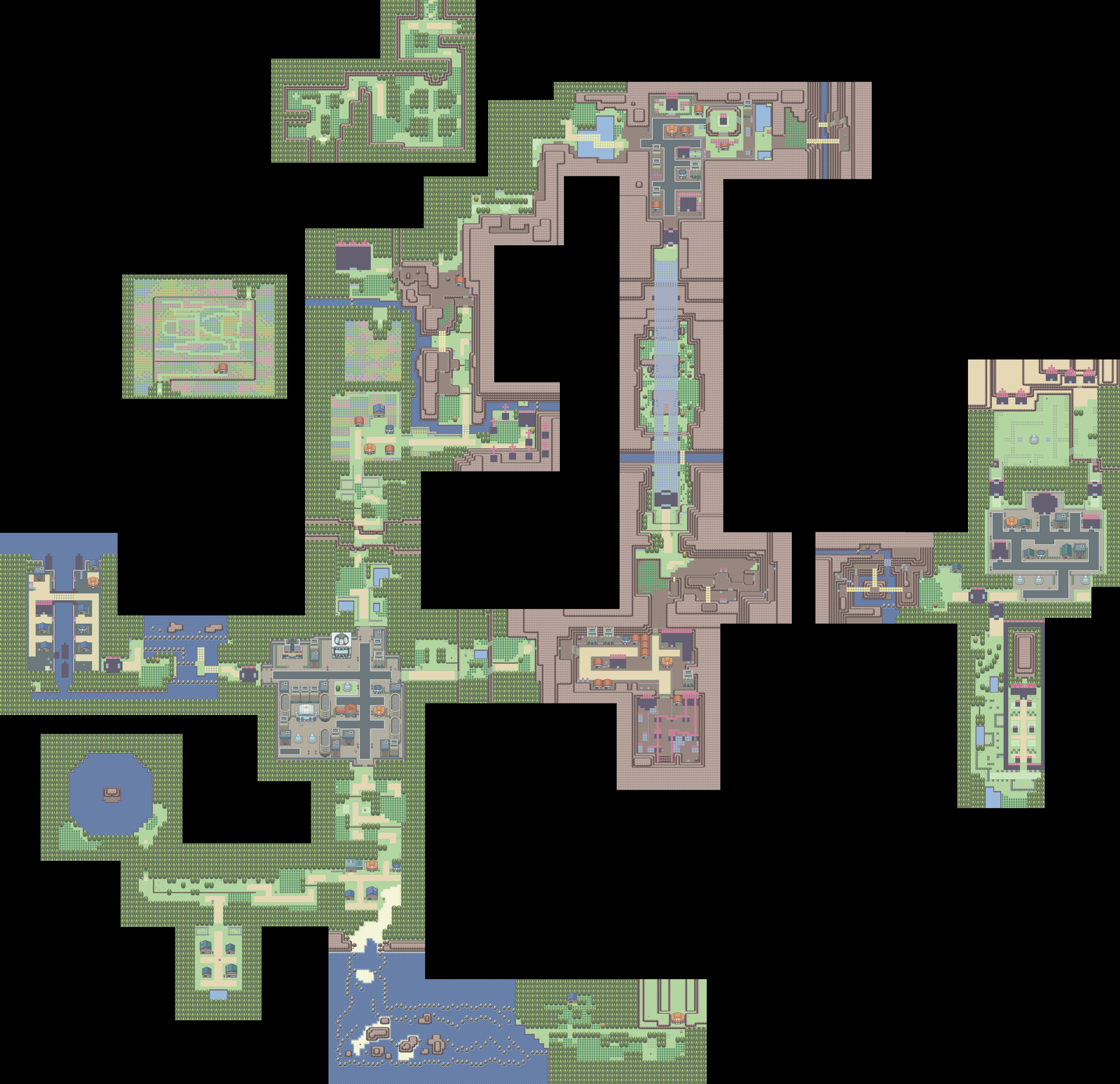 7648x7403 pokemon, maps wallpaper
