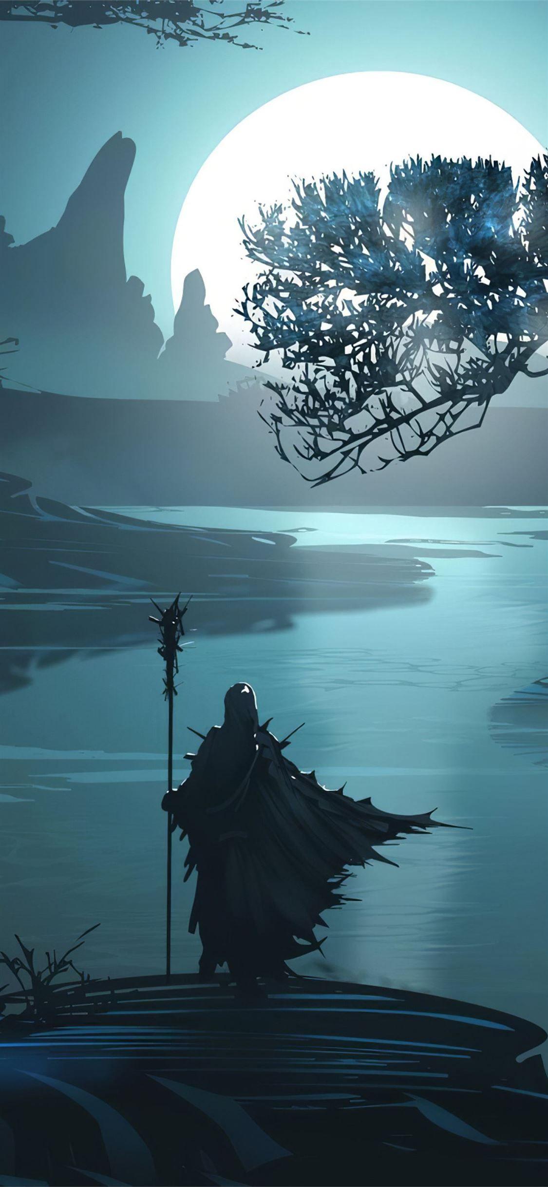 1125x2436 Blue Lagoon iPhone 11 Wallpaper Free Download