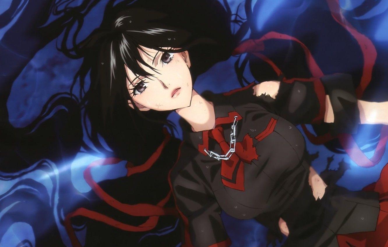 1332x850 Wallpaper hopelessness, the victim, pain, schoolgirl, torn clothes, Blood C, Kisaragi I image for desktop, section сёнэн