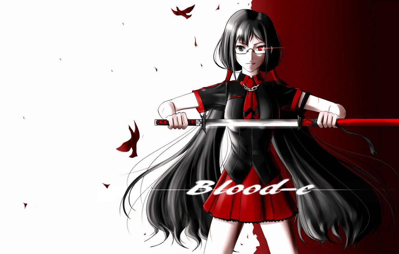 1332x850 Wallpaper Blood, Katana, Red Eyes, Sheath, Blood C, Kisaragi I Image For Desktop, Section прочее
