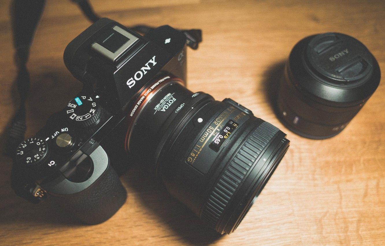 1332x850 Wallpaper Light, Table, Camera, Lenses, Sony A Sony FE 35mm 2. Nikon 50mm 1.8 Image For Desktop, Section Hi Tech
