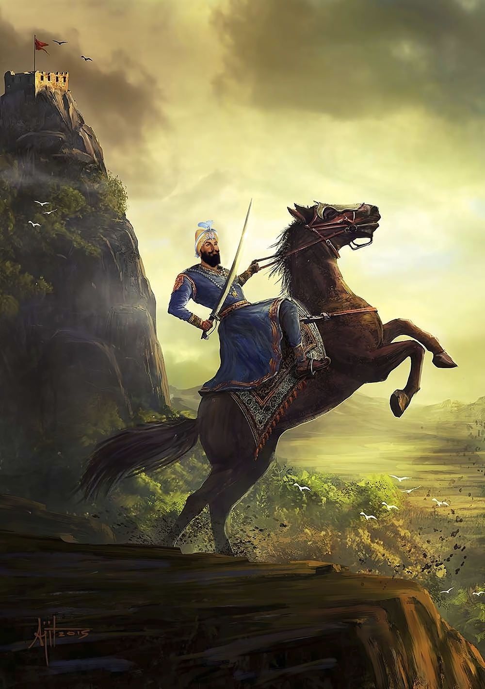 1000x1420 Chatrapathi Photo Maharaj Horse Riding Poster