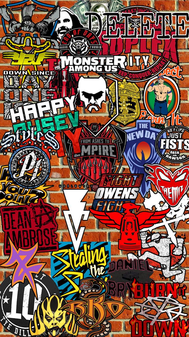 720x1280 WWE Sticker Bomb wallpaper