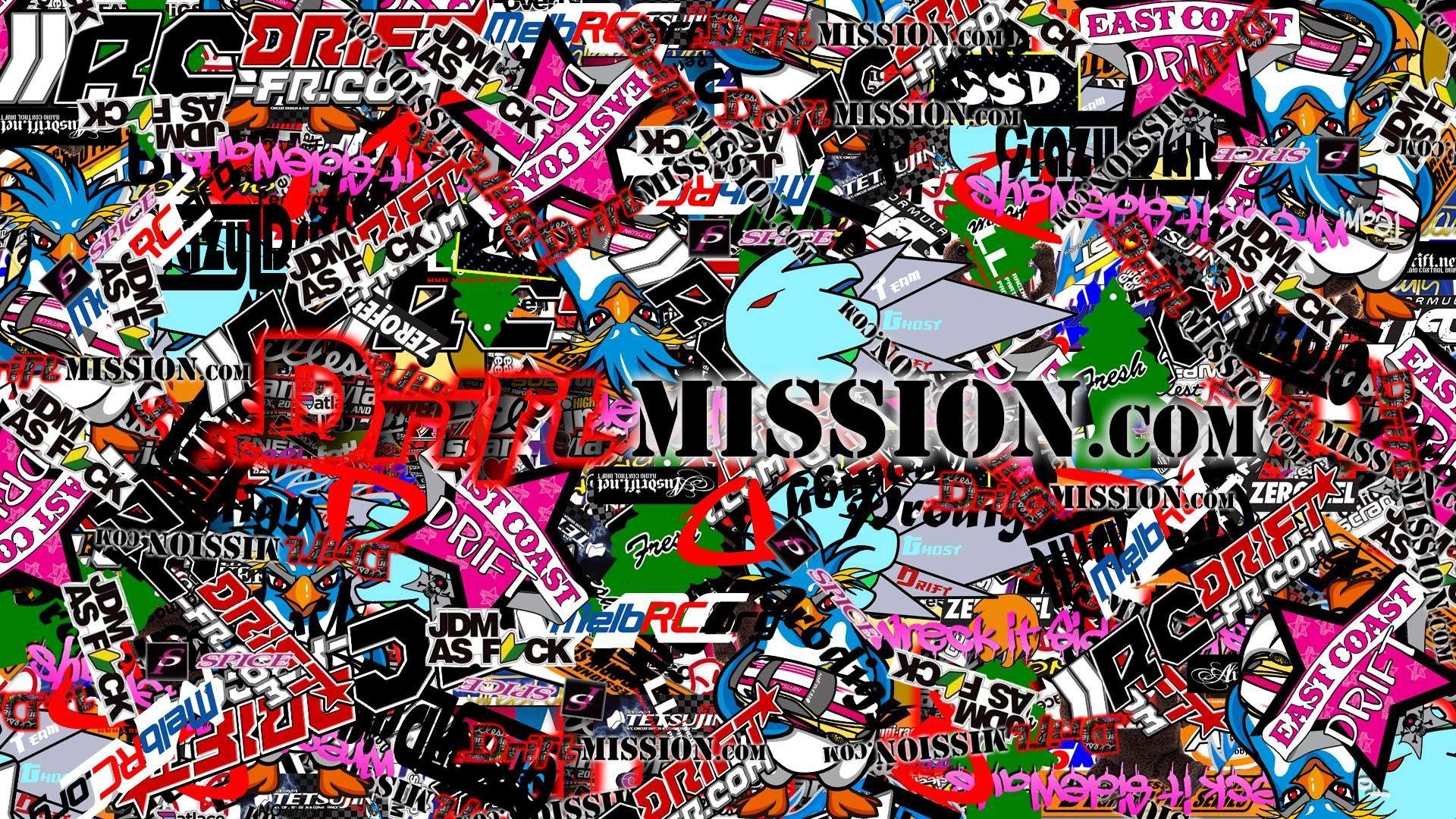 1920x1080 Jdm Sticker Bomb Wallpaper