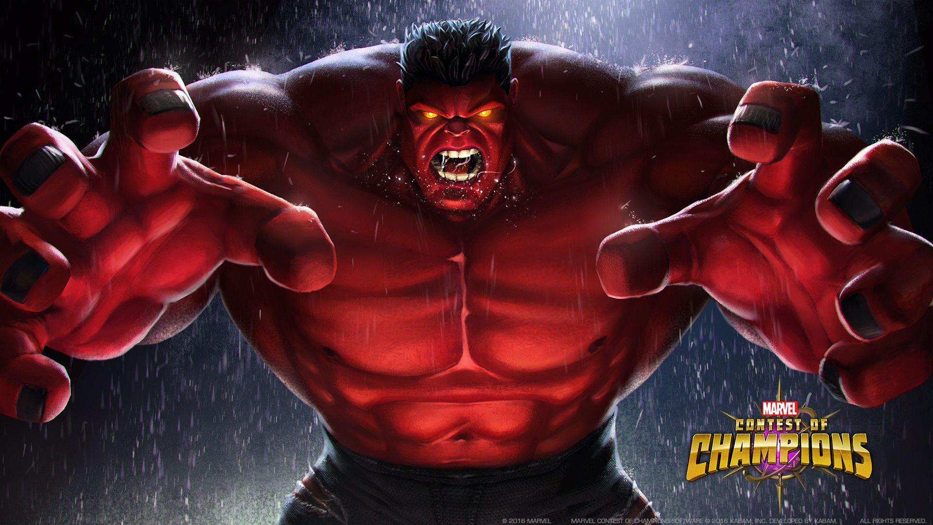 1920x1080 Red Hulk MARVEL Contest of Champions Wallpaper, HD Games 4K Wallpaper, Image, Photo and Background