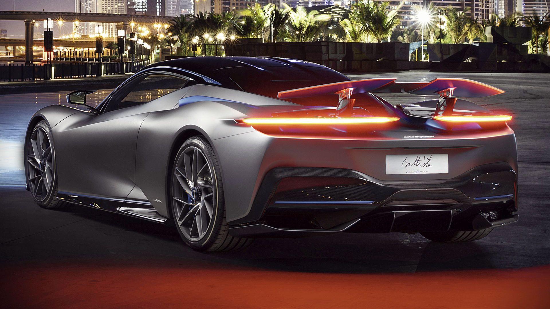 1920x1080 Pininfarina Battista 2020 Back Wallpaper