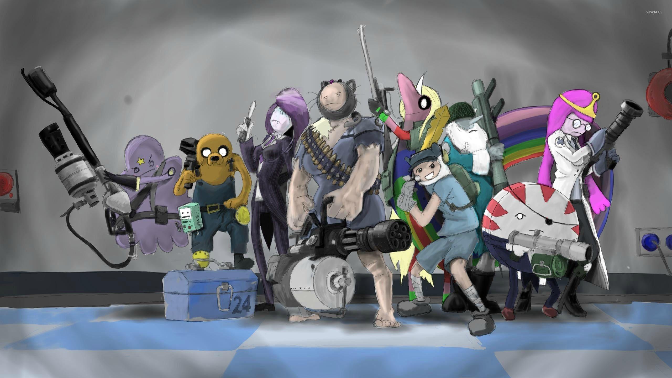 2560x1440 Adventure Time Team Fortress crossover wallpaper wallpaper