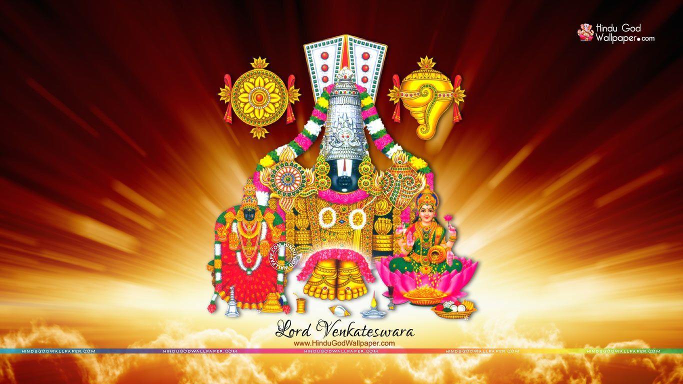 1366x768 Lord Lakshmi Venkateswara Wallpaper & Photo Download