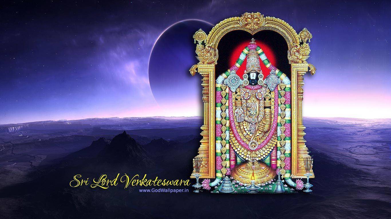 1366x768 Lord Venkateswara HD Wallpaper for Desktop