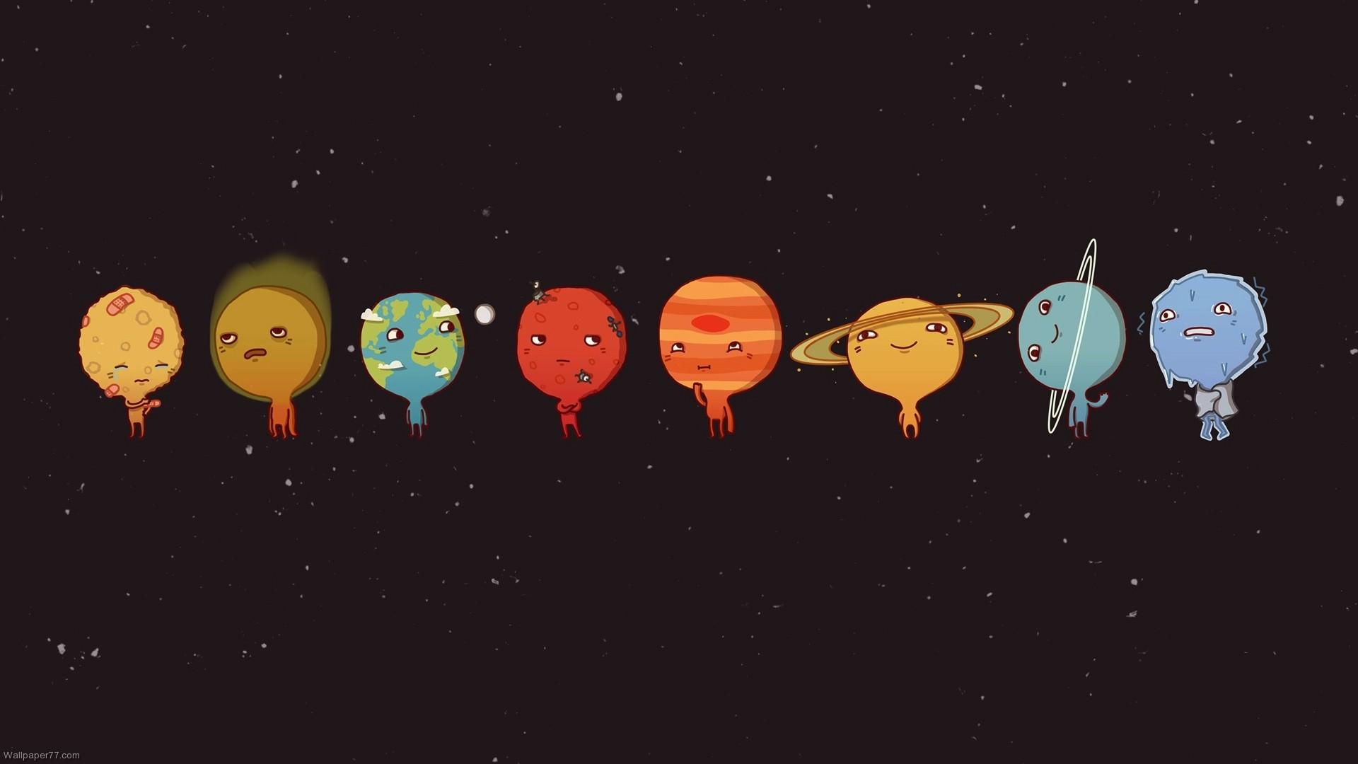 1920x1080 Funny Planets Wallpaper Wallpaper. High Resolution