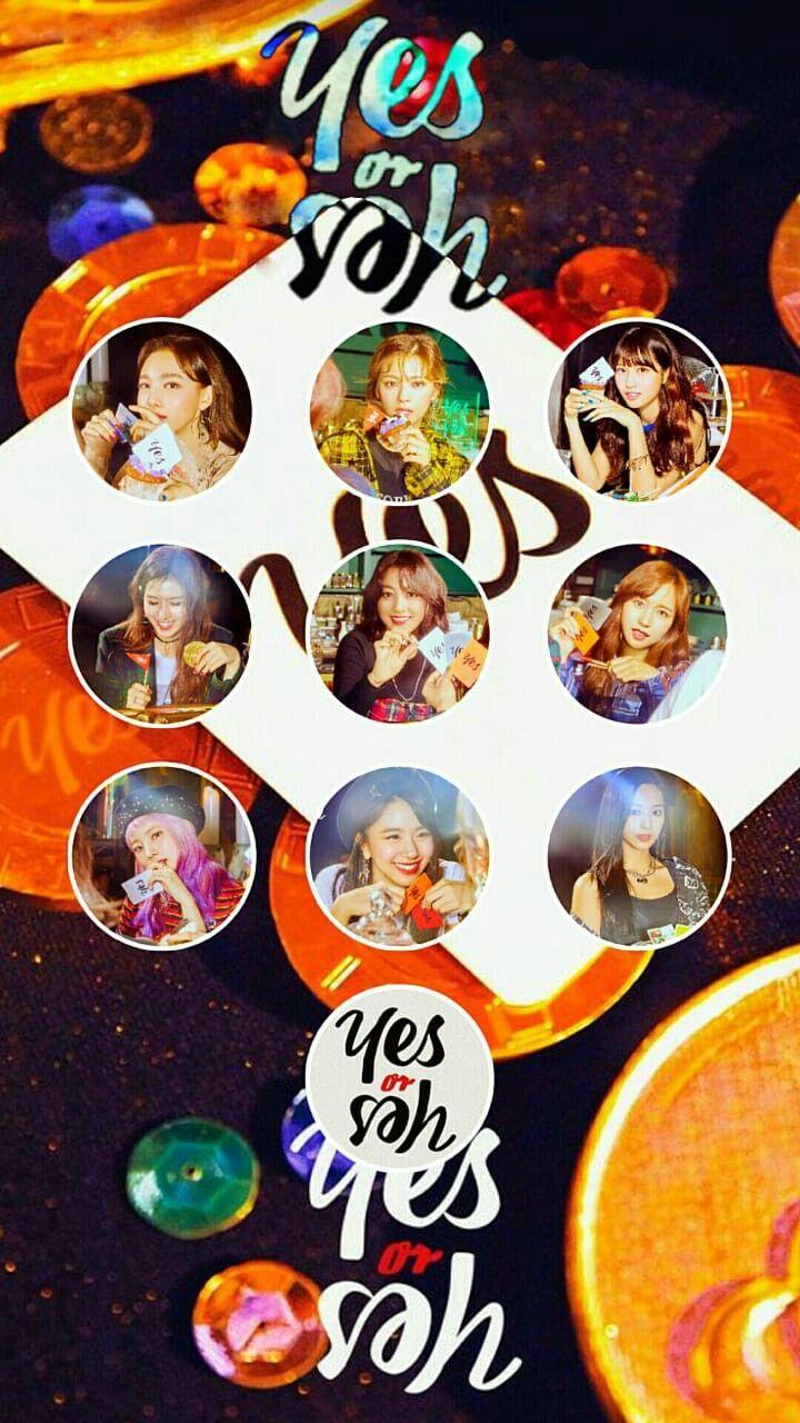 720x1280 Twice YES or YES Jeongyeon Mina Momo Sana Nayeon Dahyun Chaeyoung Tzuyu Jihyo Wallpaper Lockscreen HD Fondo de pantalla iPhone. Tzuyu twice, Nayeon, Twice