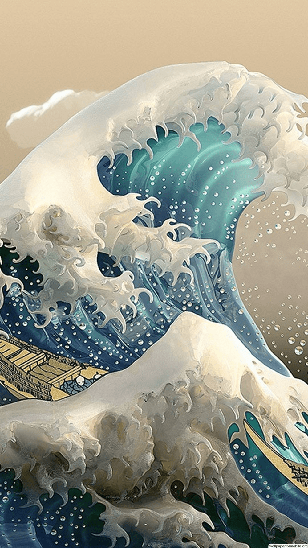 1000x1777 The Great Waves Of Kanagawa Wallpaper