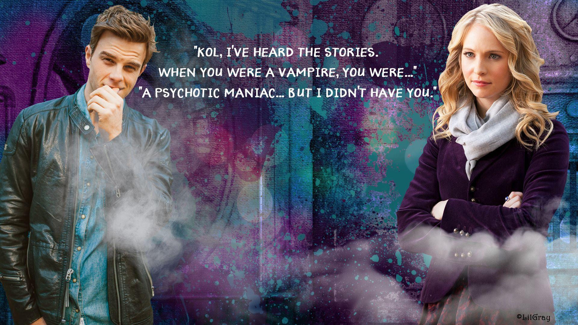 1920x1080 Kol Mikaelson (The Vampire Diaries and The Originals)/Caroline Forbes (The Vampire Diaries) wallpaper I made. Vampire diaries, Vampire, Vampire diaries wallpaper