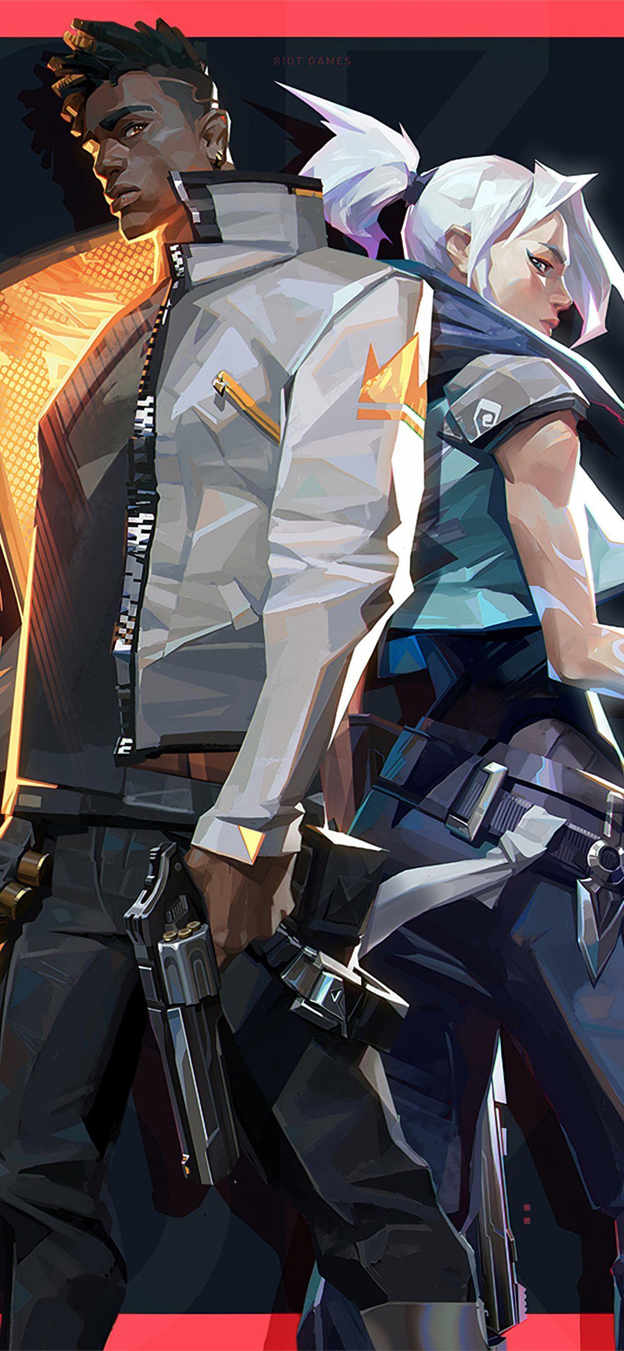 1242x2688 valorant phoenix and jett 4k iPhone 11 Wallpaper Free Download