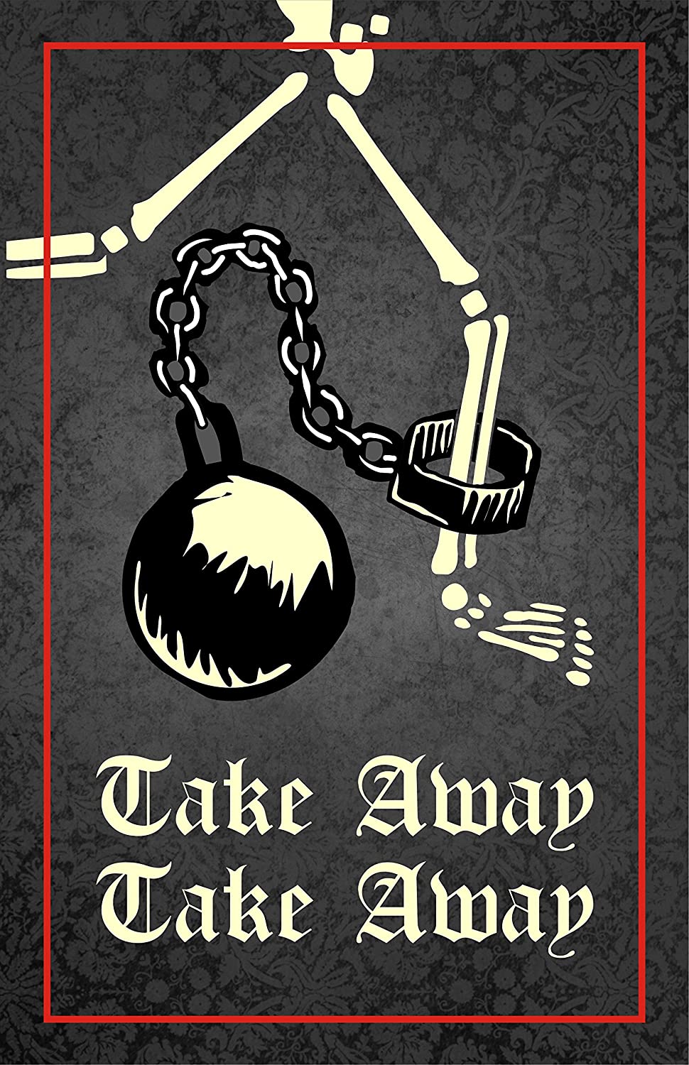 970x1500 SOCIAL DISTORTION Inspired Ball and Chain. Poster. Print x 17: Handmade