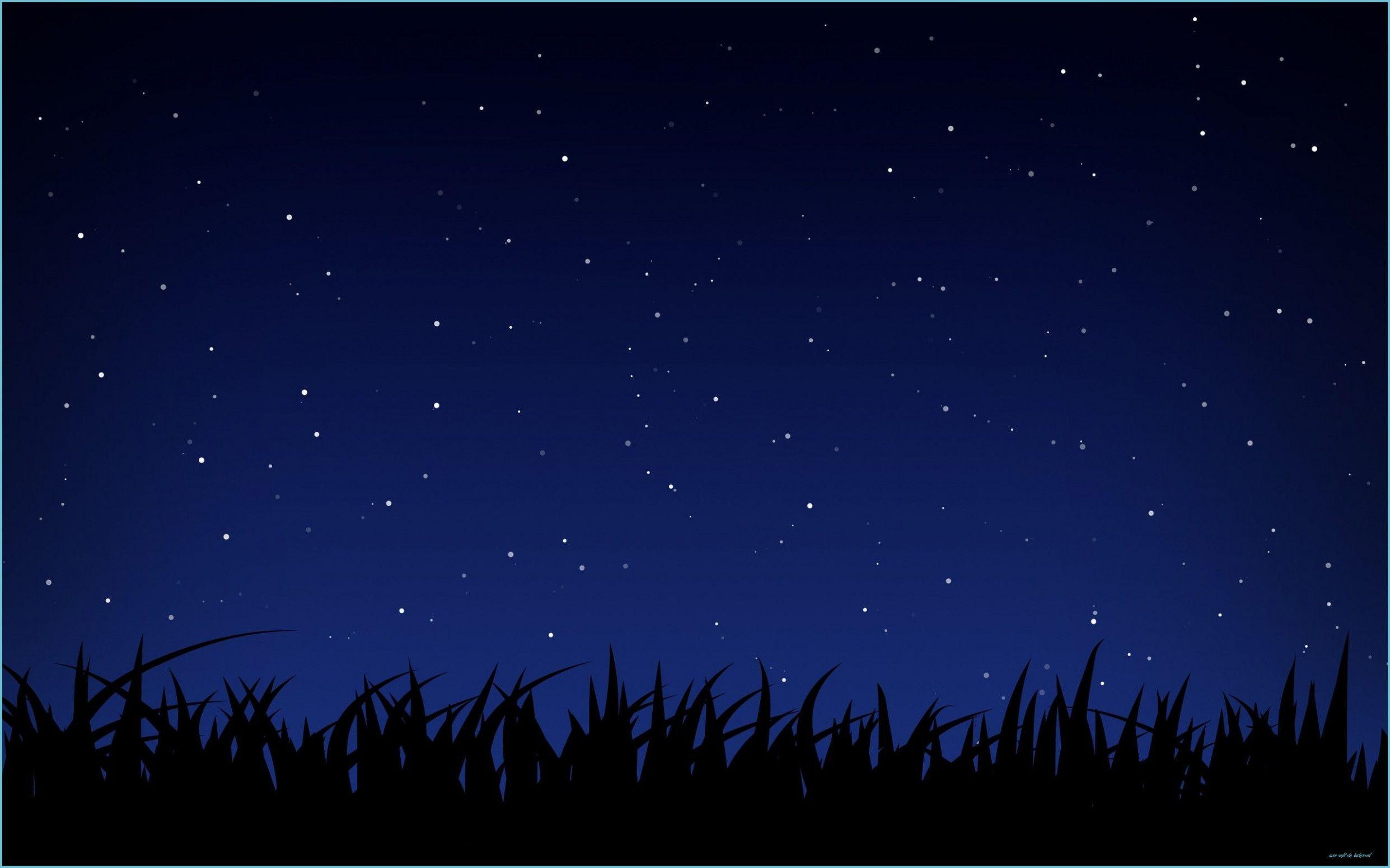 Starry Night Sky Moon Stars Anime Scenery 8K Wallpaper #6.2218