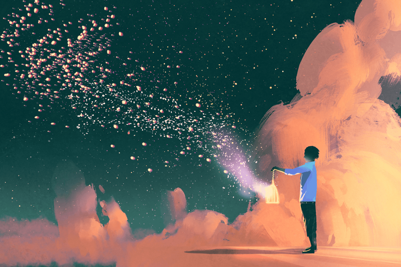1280x854 #night, #lantern, #clouds, #night sky, #sky, #standing, #anime, wallpaper. Mocah.org HD Desktop Wallpaper