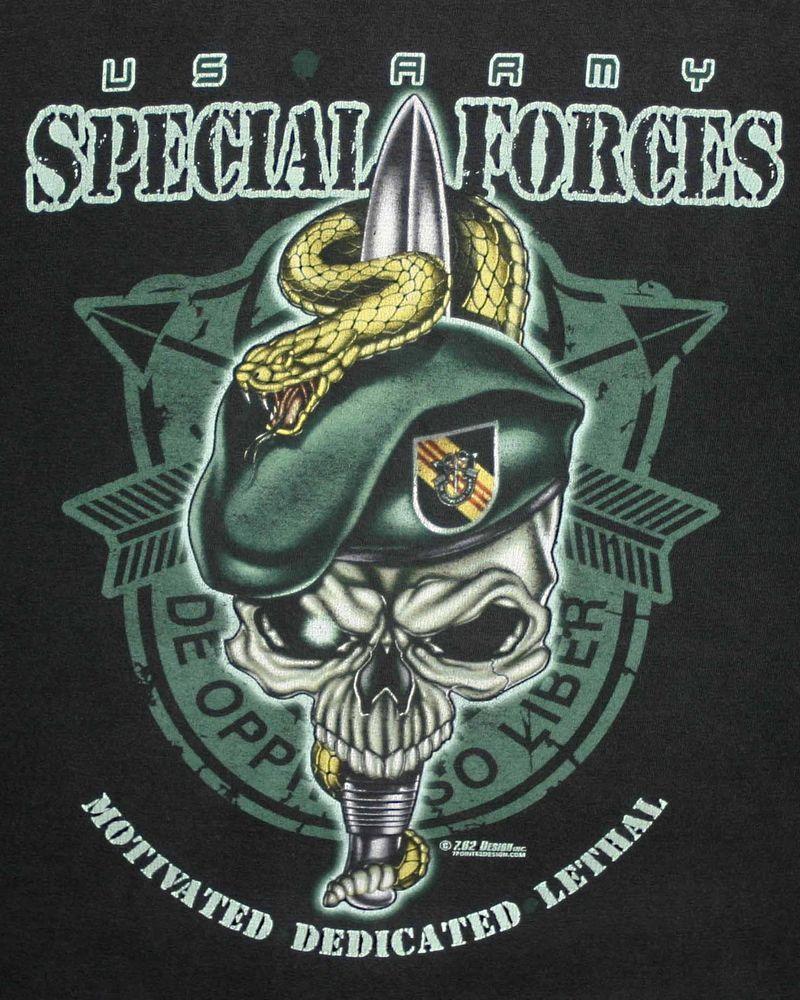 800x1000 U.S.ARMY 5TH SPECIAL FORCES GROUP PATCH GREEN BERET SKULL 7.62 T SHIRT Sz.M. Special Forces, Military Logo, Green Beret