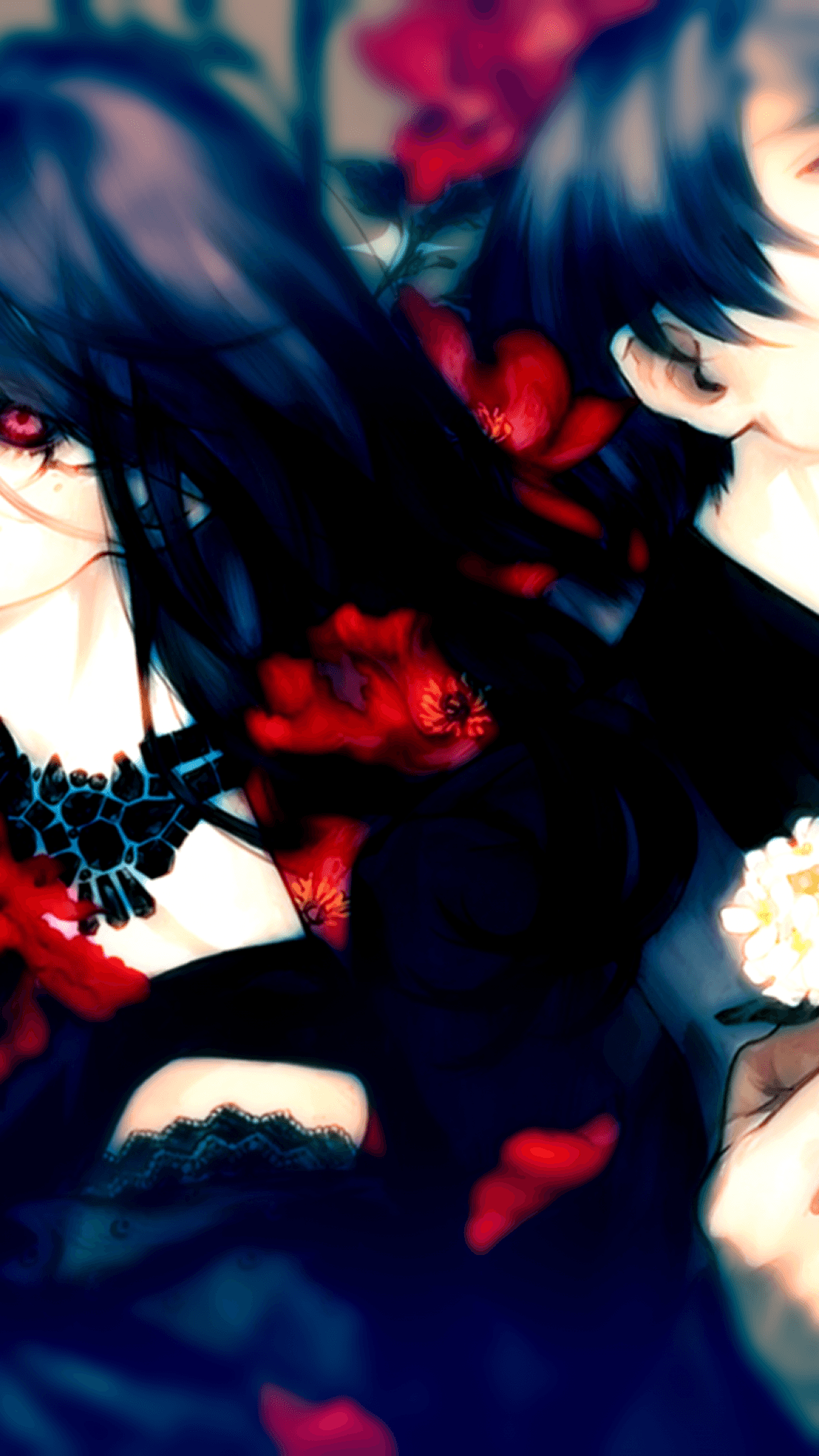 1080x1920 Download 1080x1920 Tsukiyama Shuu, Kamishiro Rize, Tokyo Ghoul, Flowers Wallpaper for iPhone iPhone 7 Plus, iPhone 6+, Sony Xperia Z, HTC One