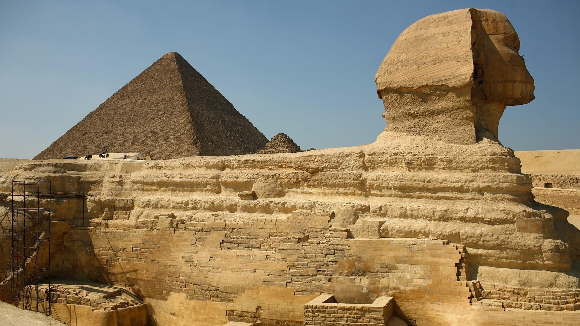 1920x1080 Egypt the great sphinx ancient pyramids wallpaper