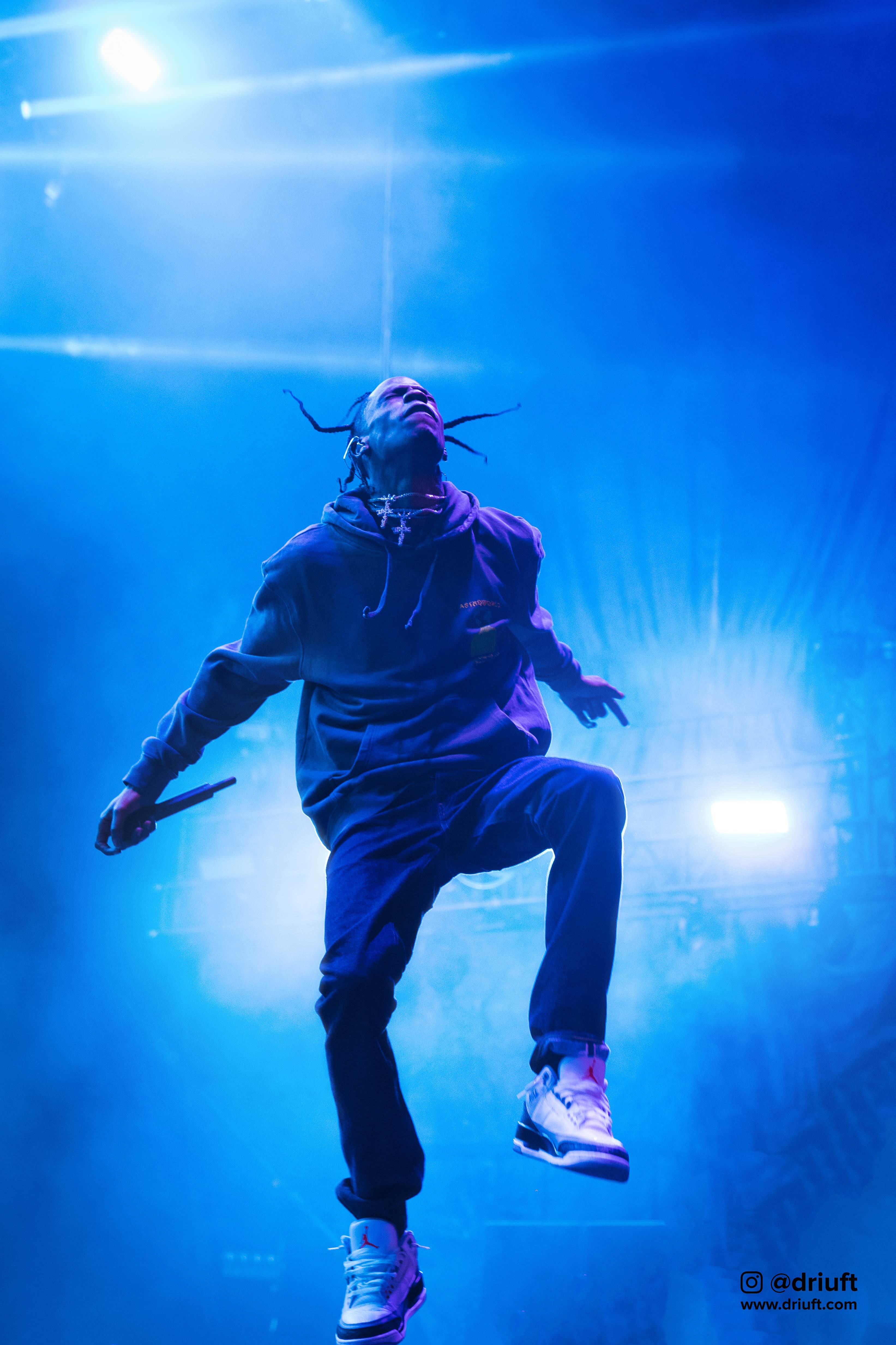 Travis Scott On Stage Wallpaper