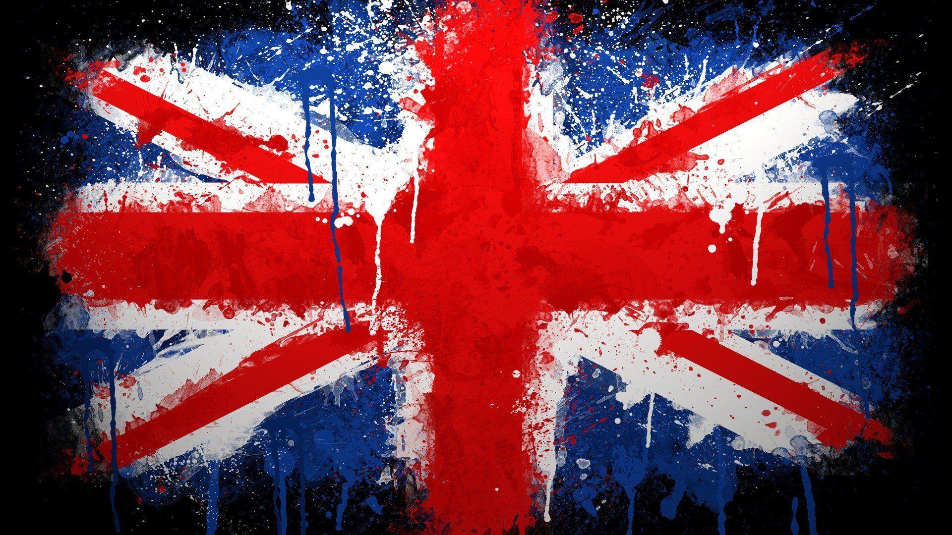 1920x1080 UK, Flag, Union Jack, Paint splatter, British flag HD Wallpaper / Desktop and Mobile Image & Photo