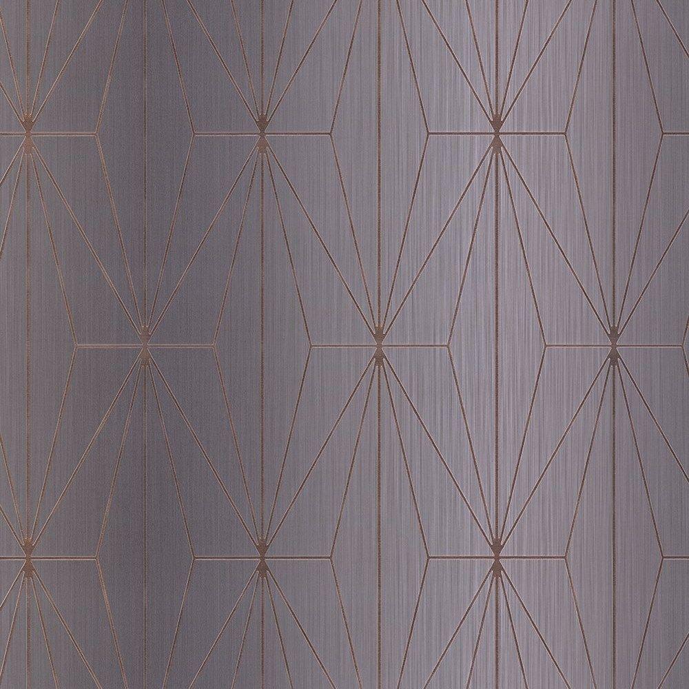 1000x1000 Muriva Kayla Grey Rose Gold Wallpaper