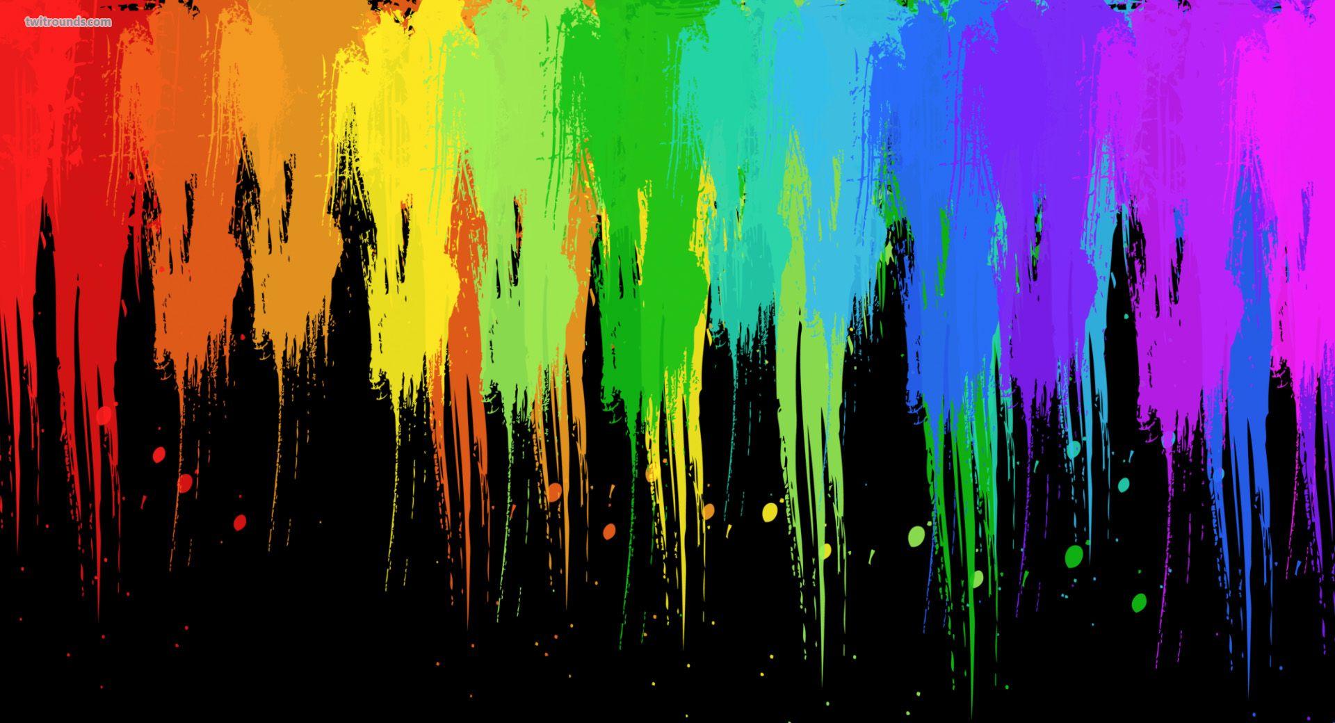 Free rainbow paint splatter background - servicelop