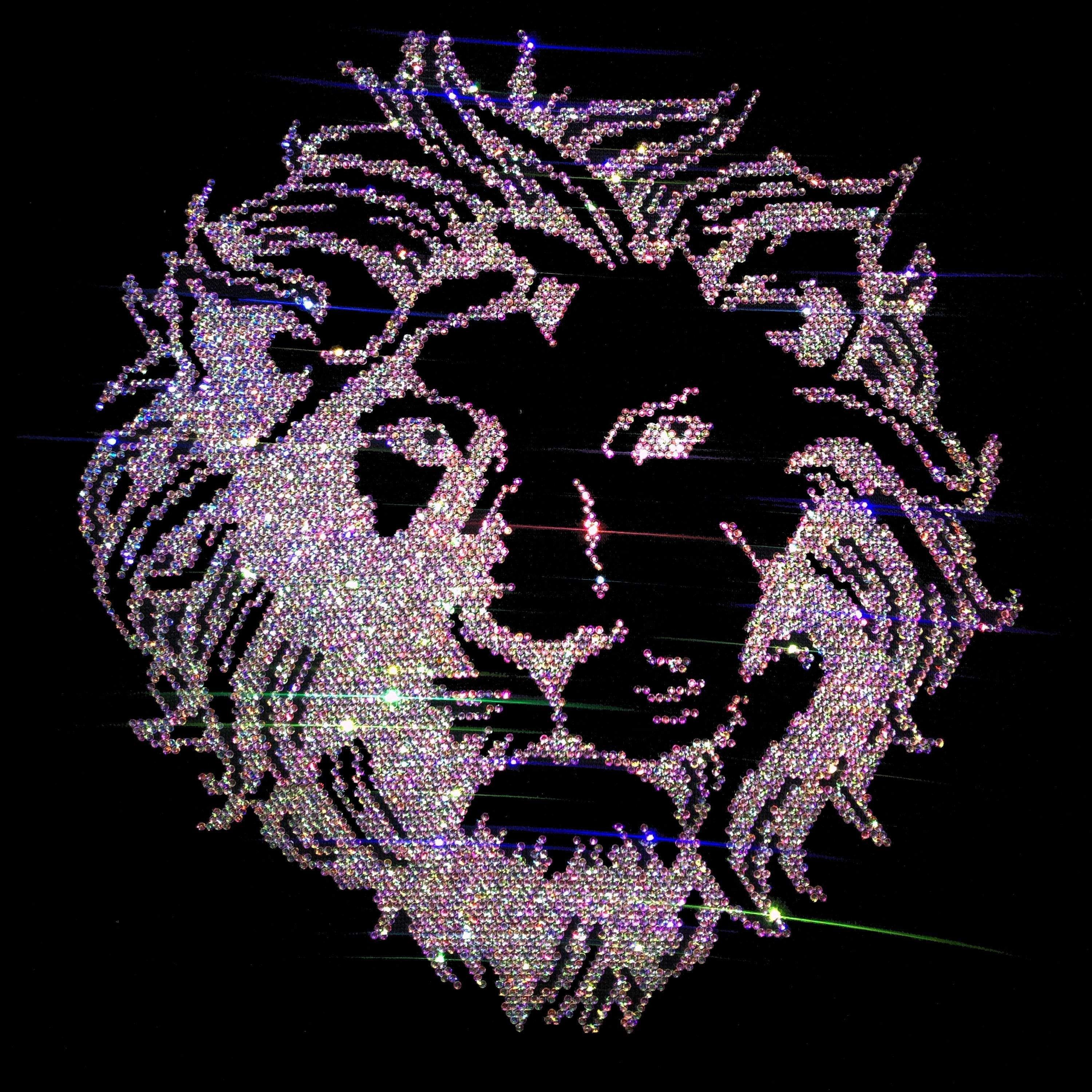 3000x3000 Crystal Lion. Rhinestone designs, Rhinestone heat transfer, Sparkle wallpaper
