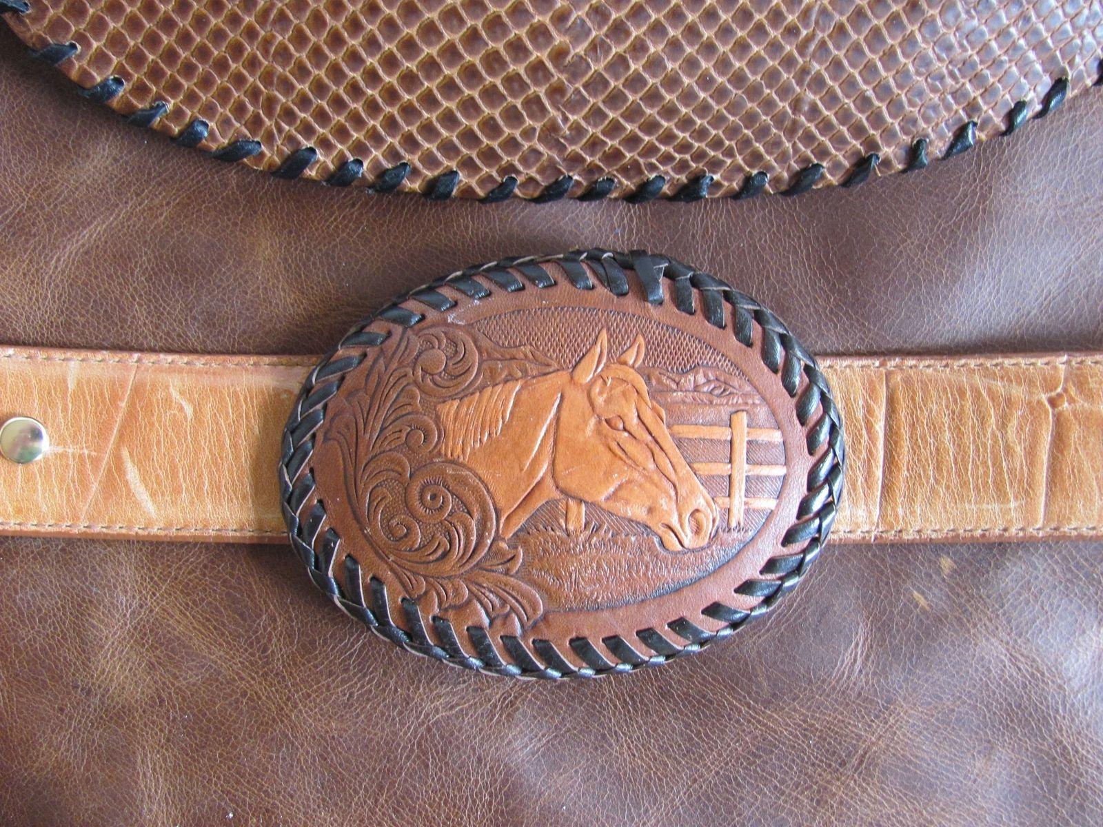 1600x1200 Custom Western Tooled Leather Horse Head Buckle Dog Coat