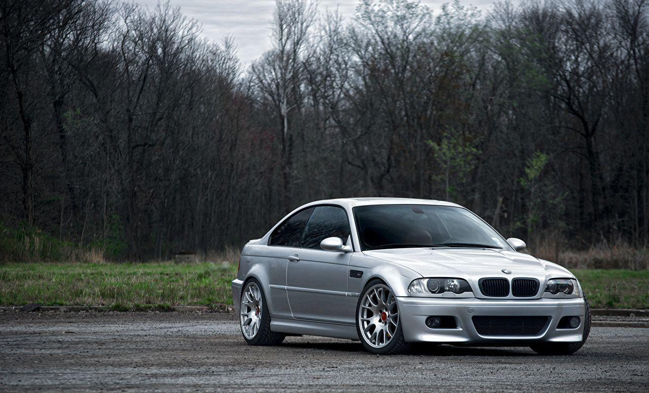 1280x776 Image BMW E46 M3 silver frontside automobile Phone Wallpaper