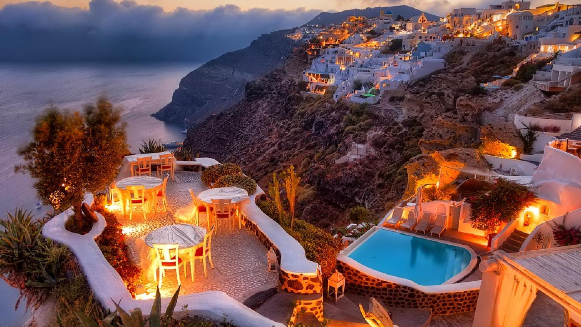 1920x1080 Santorini Wallpaper 1920 x 1080