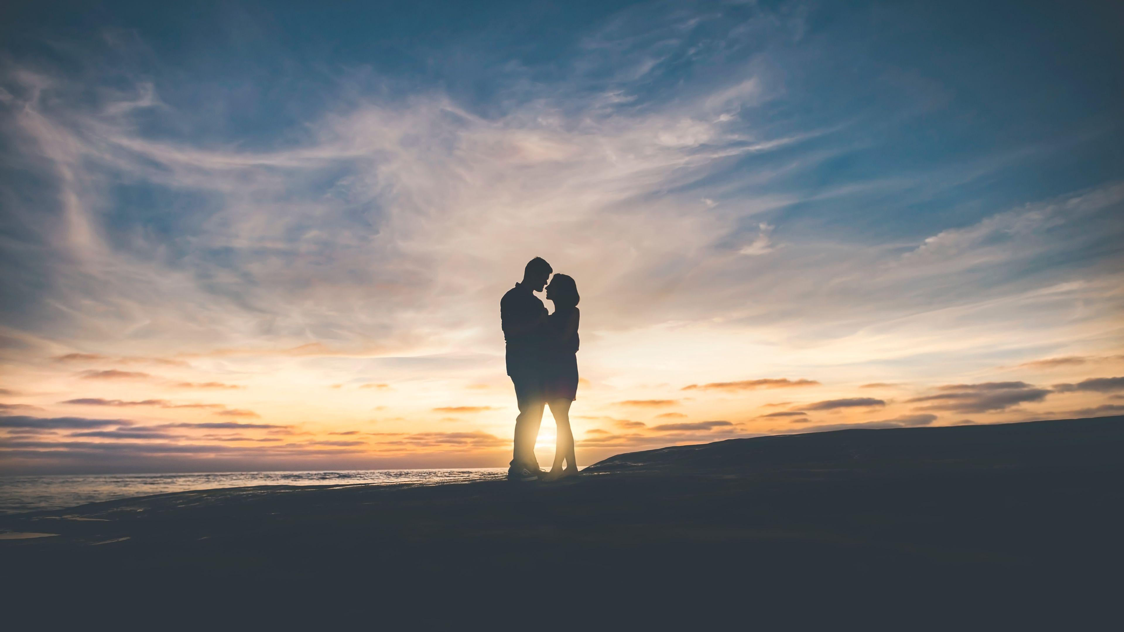 3839x2160 Love Couple Sunset 4K Wallpaper, HD Other 4K Wallpaper, Image, Photo and Background