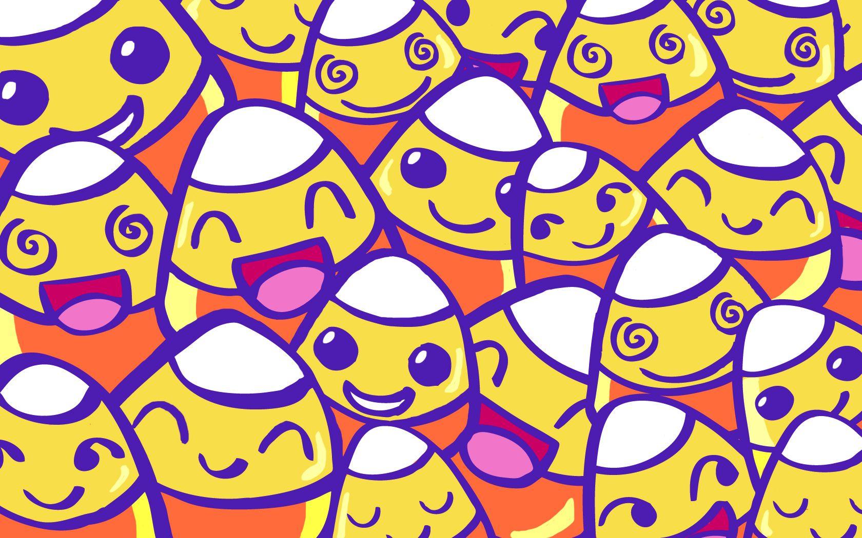 1680x1050 Halloween Cute Candy Corn Wallpaper