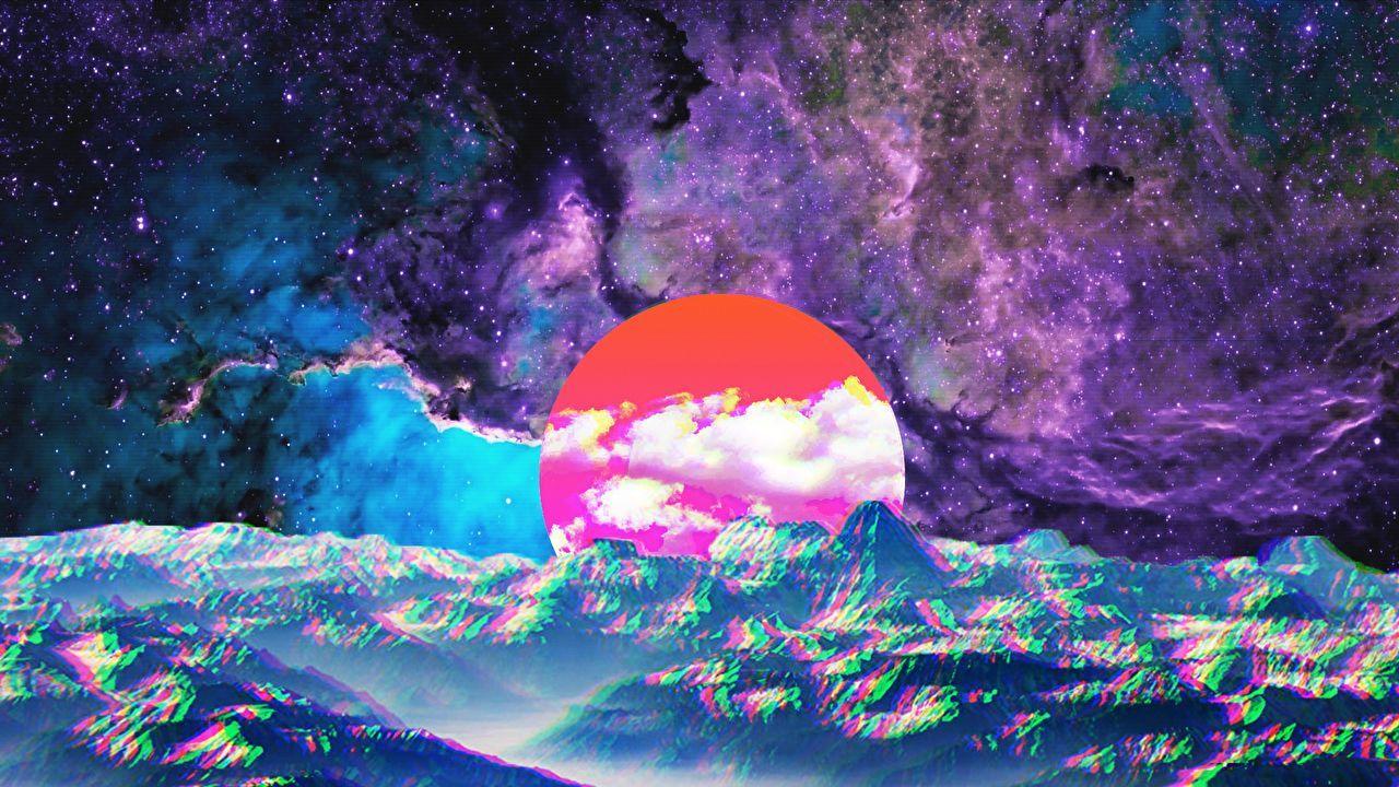Hình nền màu xanh da trời thẩm mỹ 1280x720 Full HD.  Hình nền máy tính thẩm mỹ, Hình nền Vaporwave, Hình nền máy tính xách tay